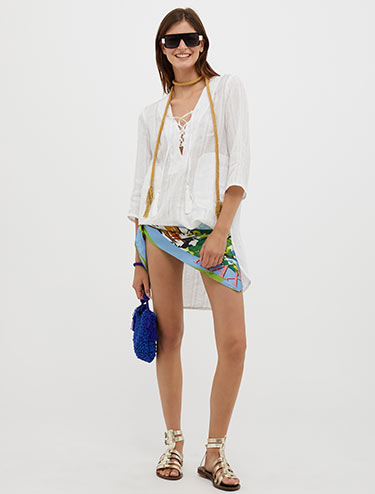 Semi-sheer linen tunic - optic white - MAX&Co.