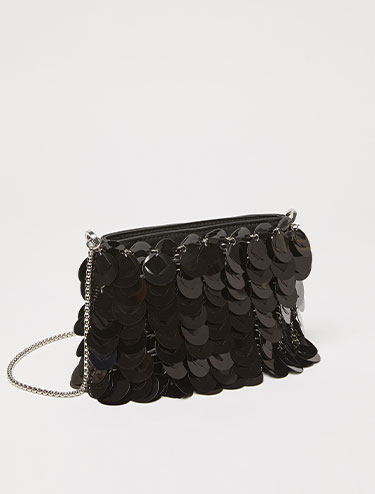 Sequinned shoulder bag  - black - MAX&Co.