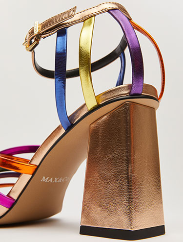 Rainbow metallic sandals - beige - MAX&Co.